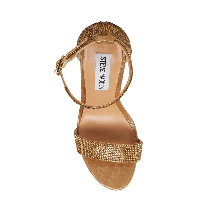 Sandalias Tacones Steve Madden Carrson-r Mujer Doradas | ES EI8049